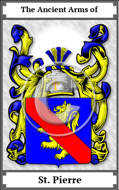 St. Pierre Family Crest Download (JPG) Book Plated - 600 DPI